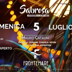Sabrosa al Frontemare 05 luglio 2026. Ticket Tavoli