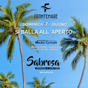 Sabrosa al Frontemare 07 giugno 2026. Ticket Tavoli