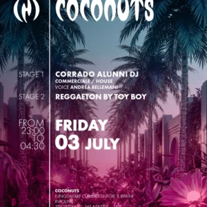 Toy Boys al Coconuts 03 luglio 2026. Ticket Tavoli