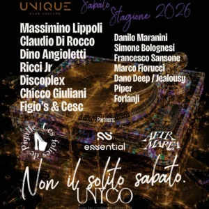 Opening al Unico Riccione 27 giugno 2026. Ticket Tavoli