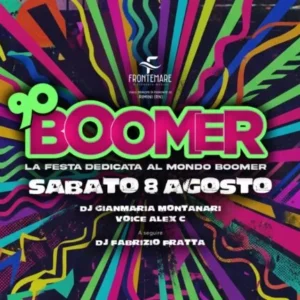 Boomer al Frontemare 08 agosto 2026. Ticket Tavoli