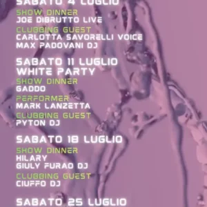 Ciuffo al Living Disco 18 luglio 2026. Ticket Tavoli