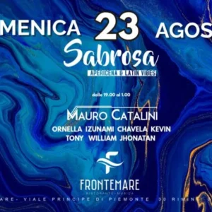Sabrosa al Frontemare 23 agosto 2026. Ticket Tavoli