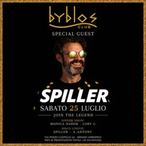 Spiller al Byblos 25 luglio 2026.