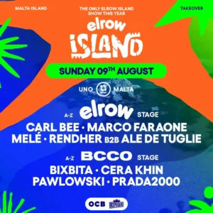 Elrow Island Malta day 2 al Uno Malta 09 agosto 2026.