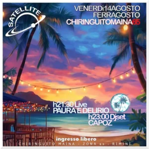 Ferragosto Satellite al Satellite 14 agosto 2026. Ticket