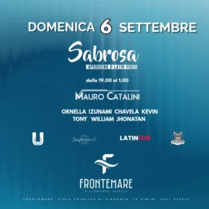 Sabrosa al Frontemare 06 settembre 2026. Ticket Tavoli