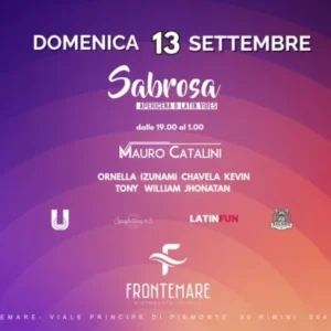 Sabrosa al Frontemare 13 settembre 2026. Ticket Tavoli