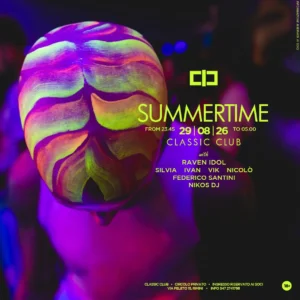 Summer Time al Classic Club 29 agosto 2026. Ticket