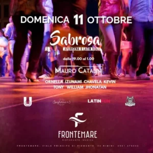 Sabrosa al Frontemare 11 ottobre 2026. Ticket Tavoli
