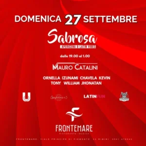Sabrosa al Frontemare 27 settembre 2026. Ticket Tavoli
