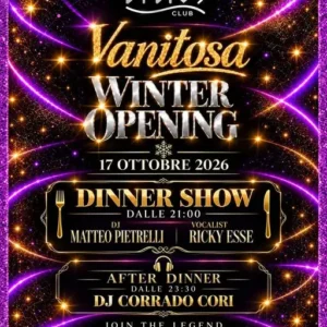 Vanitosa Winter Opening al Byblos 17 ottobre 2026.