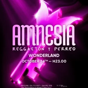 Amnesia al Wonderland Club 24 ottobre 2026. Ticket