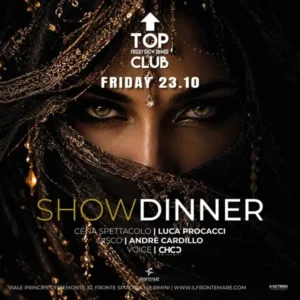 Showdinner al Frontemare 23 ottobre 2026. Ticket Tavoli